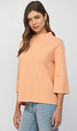 Load image into Gallery viewer, FATE Mock Neck Pullover Sweater - Sherbet Orange
