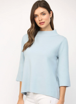 Load image into Gallery viewer, FATE Mock Neck Pullover Sweater - Powder blue
