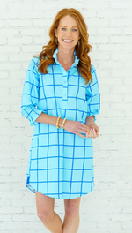 Load image into Gallery viewer, Kimberly Park Dress Blue &amp; Navy
