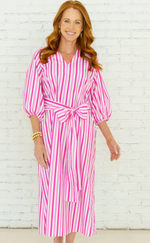 Load image into Gallery viewer, Coco Palm Beach Dress - Red &amp; Pink
