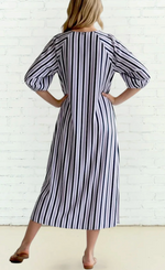 Load image into Gallery viewer, Coco Palm Beach Dress Lavender and Navy
