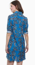 Load image into Gallery viewer, Chatham Dress Blue Seahorse Print
