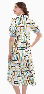 Load image into Gallery viewer, Montauk Dress Abstract Print
