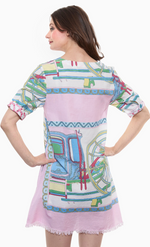 Load image into Gallery viewer, V Neck Coach Print Pink

