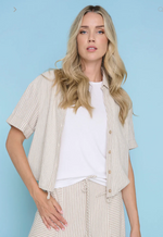 Load image into Gallery viewer, Button-Front Top with Drawstring - Off White
