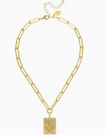 Load image into Gallery viewer, 1 Bam Bird Mahjong Tile Large Paperclip Necklace

