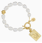 Load image into Gallery viewer, 1 Bam Bird Mahjong Tile Pearl Bracelet
