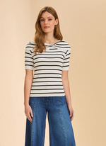 Load image into Gallery viewer, Boatneck Stripe Sweater, Black/White
