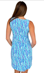 Load image into Gallery viewer, Lulu B Blue Zebra Mini Dress

