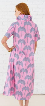 Load image into Gallery viewer, Caryn Lawn- Gerogia Palm Dress Pink
