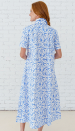 Load image into Gallery viewer, Caryn Lawn- Millie Jungle Dress Blue
