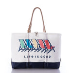 Load image into Gallery viewer, SEA BAG “LIFE IS GOOD” LARGE TOTE
