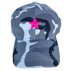 HAUTE SHORE BASEBALL CAP - Pink Star Camo