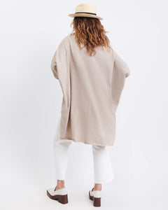 Chelsea Cotton Cashmere Kimono - Taupe
