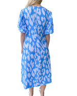 Load image into Gallery viewer, CHARLOTTE DRESS - Blue Leopard
