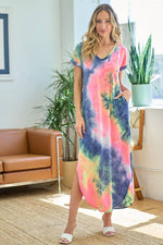 Load image into Gallery viewer, TIE DYE MAXI DRESS - Navy
