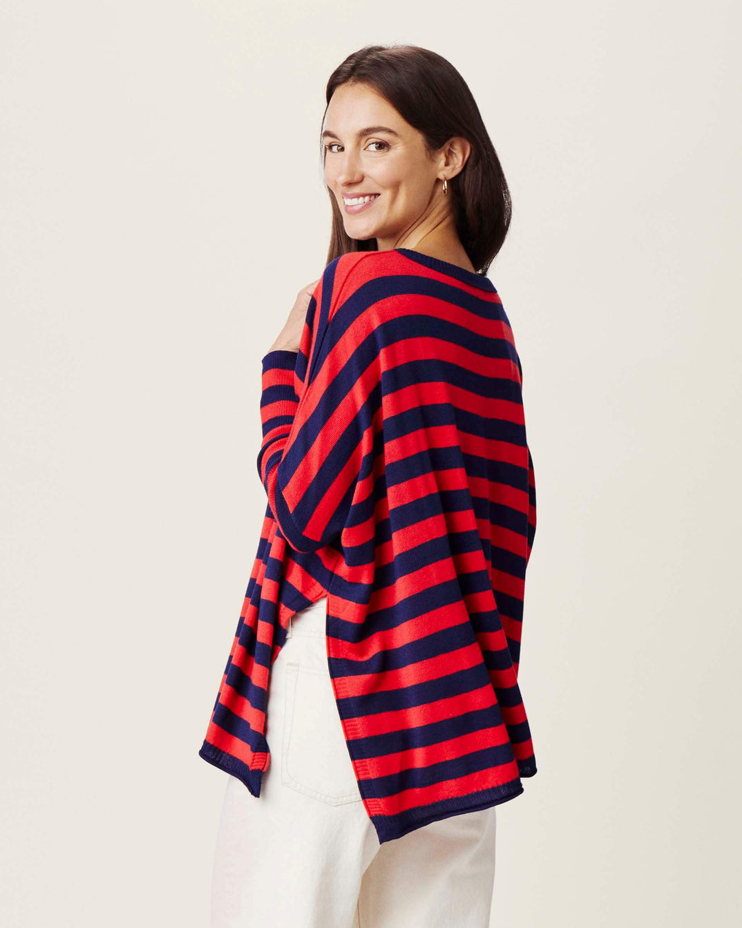 Catalina Sweater - Ink/Red Stripe