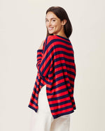 Load image into Gallery viewer, Catalina Sweater - Ink/Red Stripe
