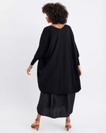 Load image into Gallery viewer, Chelsea Cotton Cashmere Kimono - Black
