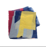 Load image into Gallery viewer, NAVY BRIGHT GEOMETRIC SCARF
