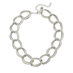 DOUBLE LINKED LOOP CHAIN NECKLACE