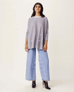Load image into Gallery viewer, Catalina Sweater - Fog/Sea Salt Ringer
