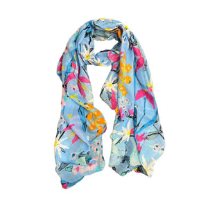 FLOWER DAZE SCARF - BLUE