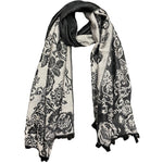 Load image into Gallery viewer, FLORAL SCARF - BLACK
