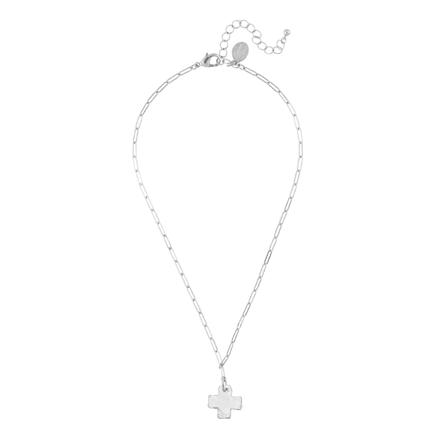 CROSS PAPERCLIP NECKLACE