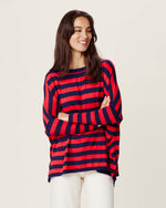 Load image into Gallery viewer, Catalina Sweater - Ink/Red Stripe
