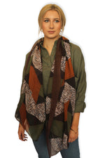 Load image into Gallery viewer, WALNUT ABSTRACT TIGER SCARF
