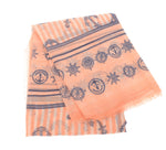 Load image into Gallery viewer, PEACH ANCHORS AWAY SCARF
