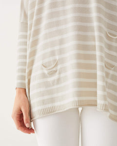 Catalina Sweater - Sand Stripes