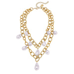 Load image into Gallery viewer, LAYERED BAROQUE PEARL NECKLACE
