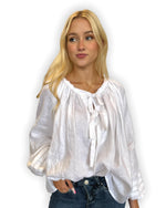 Load image into Gallery viewer, SAMMI SMOCK TOP - White

