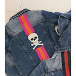 Load image into Gallery viewer, PINK AND ORANGE SKULL JACKET
