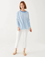 Load image into Gallery viewer, Catalina Sweater - French Blue Stripes
