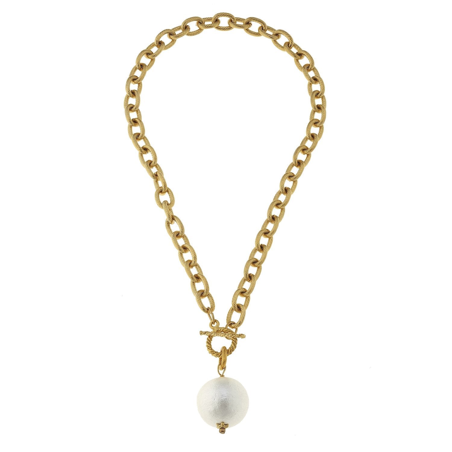 COTTON PEARL TOGGLE NECKLACE