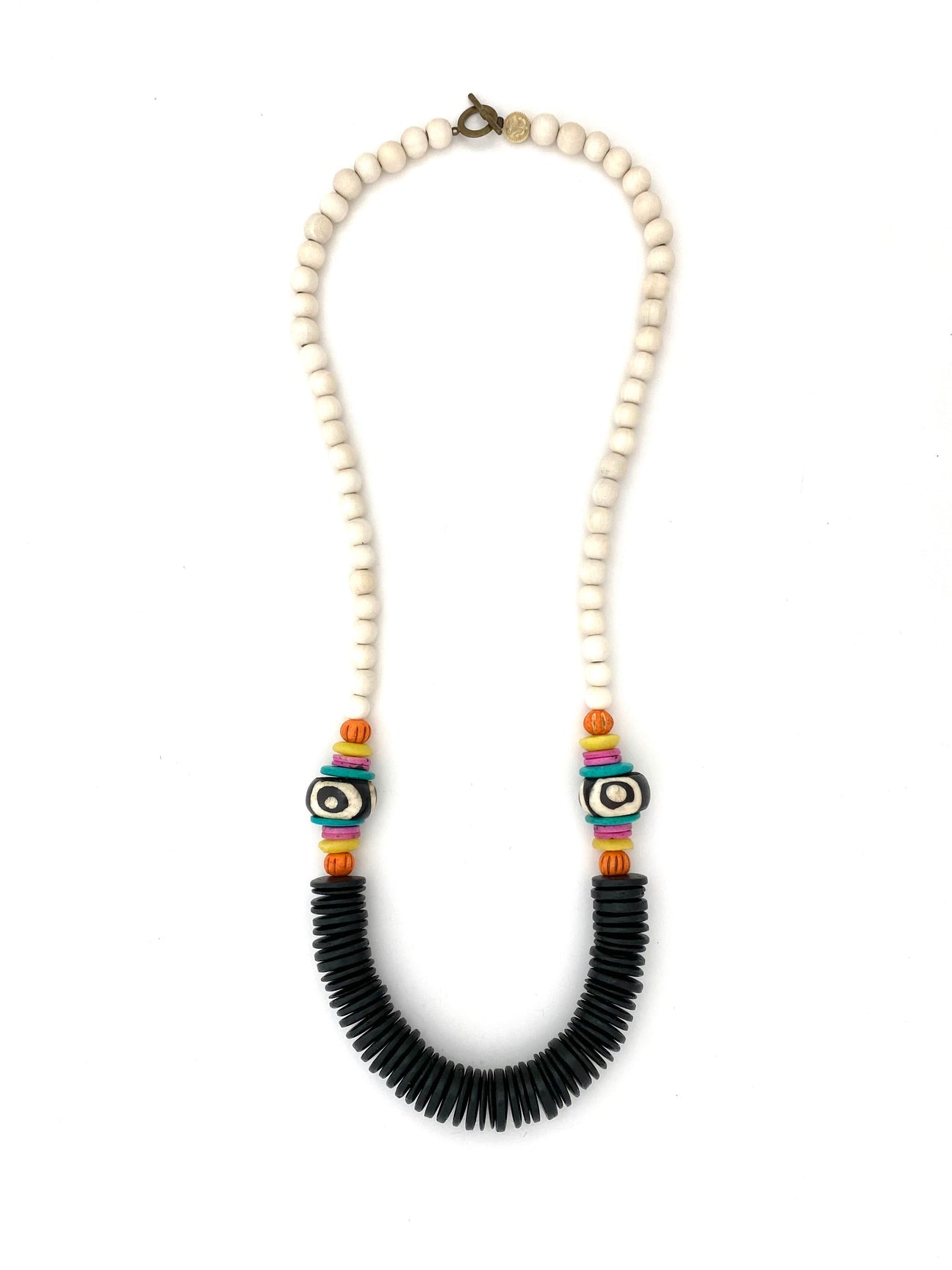 LONG CLASSIC NECKLACE - BLACK TRIBAL