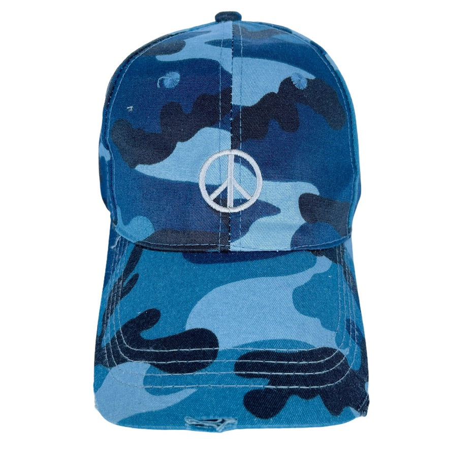 HAUTE SHORE BASEBALL CAP - Peace Blue Camo
