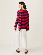 Load image into Gallery viewer, Catalina Sweater - Ink/Red Stripe
