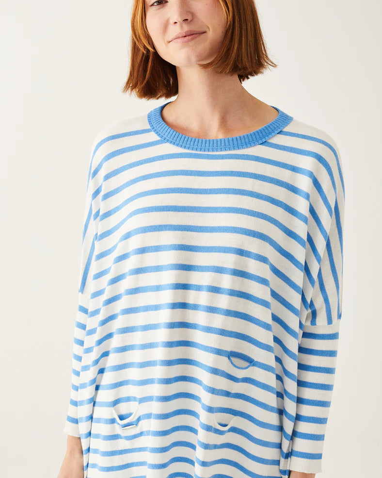 Catalina Sweater - French Blue Stripes