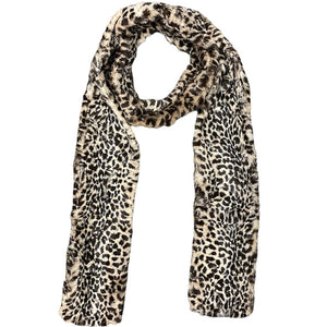 FUZZY CHEETAH SCARF