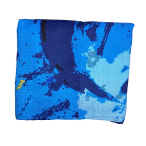 ABSTRACT WAVES SCARF - BLUE