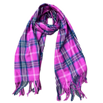 Load image into Gallery viewer, ULTIMATE PLAID SCARF - FUCHSIA &amp; BLUE
