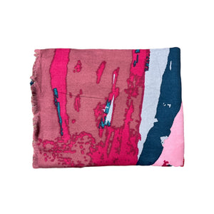 ABSTRACT WAVES SCARF - FUSCHIA