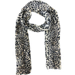 Load image into Gallery viewer, FUZZY CHEETAH SCARF - BLACK
