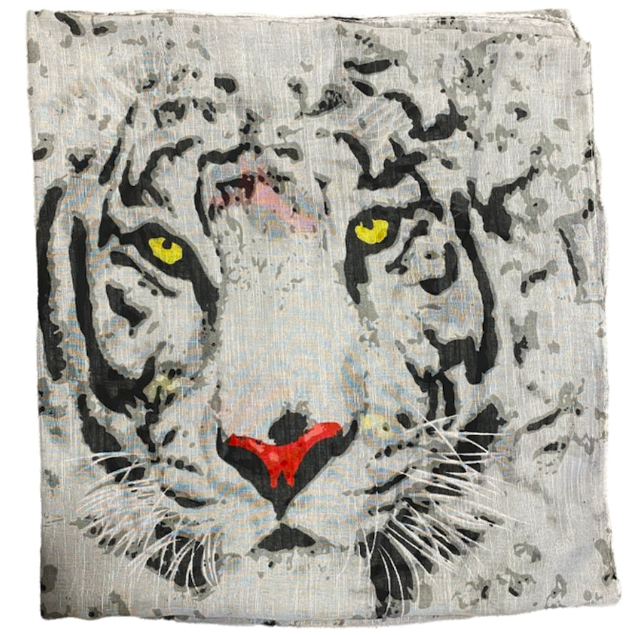 EYE OF THE TIGER SCARF - GRAY