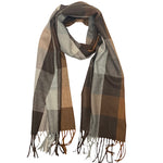 Load image into Gallery viewer, PLAID SCARF - BROWN
