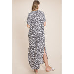 Load image into Gallery viewer, CHEETAH PRINT MAXI DRESS - GREY
